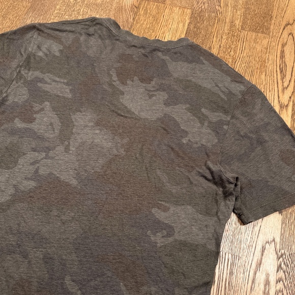 Zadig & Voltaire Tommy Lin Ao Linen Camo Green Brown T Shirt Mens XL - Picture 5 of 8